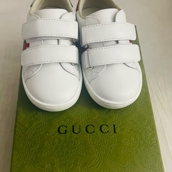 Gucci Shoes Gucci Toddler Leather Sneaker With Straps Poshmark